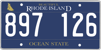 RI license plate 897126