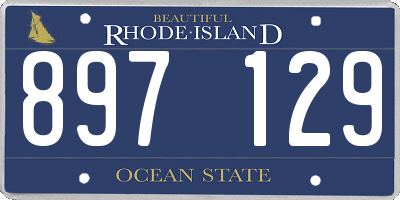 RI license plate 897129