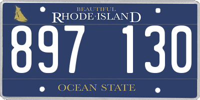 RI license plate 897130