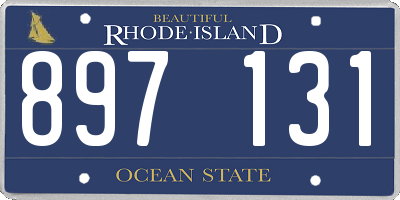 RI license plate 897131
