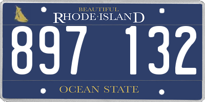 RI license plate 897132