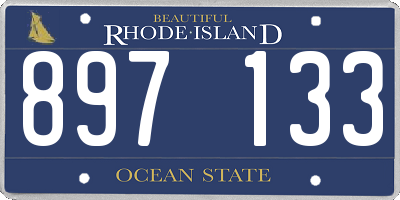 RI license plate 897133