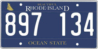 RI license plate 897134