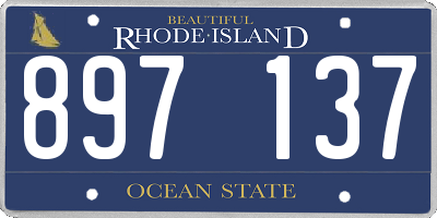 RI license plate 897137