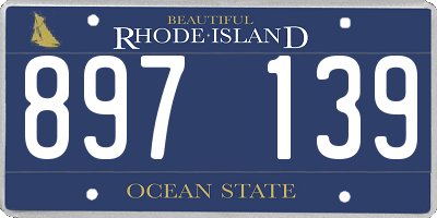 RI license plate 897139