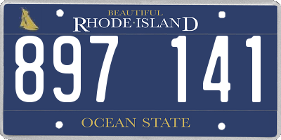 RI license plate 897141