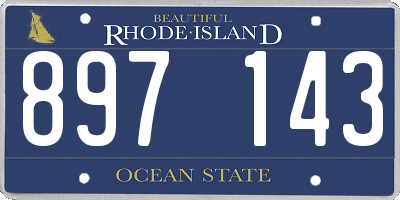 RI license plate 897143