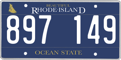 RI license plate 897149