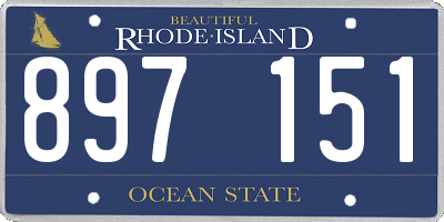 RI license plate 897151