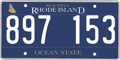 RI license plate 897153