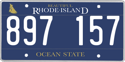 RI license plate 897157