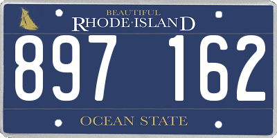 RI license plate 897162