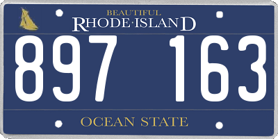 RI license plate 897163