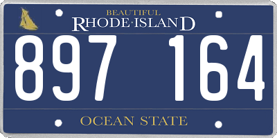 RI license plate 897164