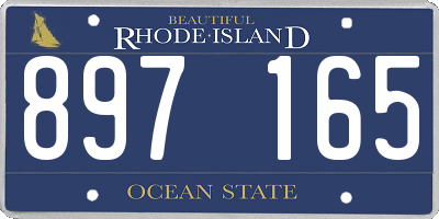 RI license plate 897165