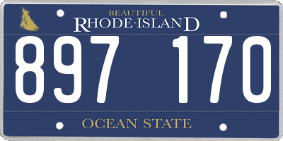 RI license plate 897170