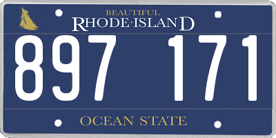RI license plate 897171