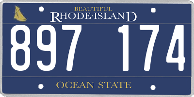 RI license plate 897174