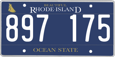 RI license plate 897175
