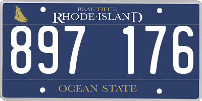 RI license plate 897176