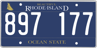RI license plate 897177