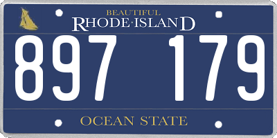 RI license plate 897179
