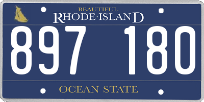 RI license plate 897180