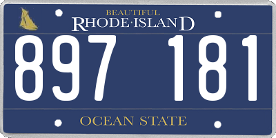 RI license plate 897181