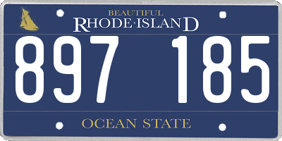 RI license plate 897185