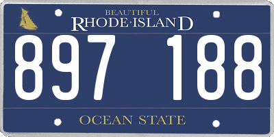 RI license plate 897188
