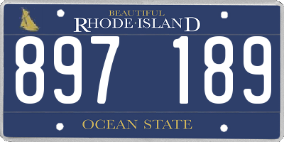 RI license plate 897189