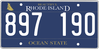 RI license plate 897190