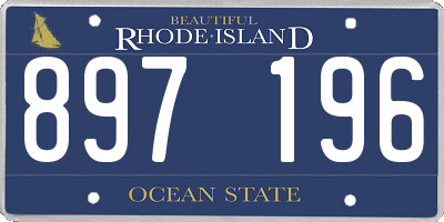 RI license plate 897196