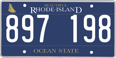 RI license plate 897198