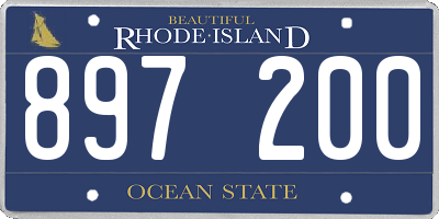 RI license plate 897200