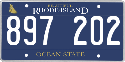 RI license plate 897202