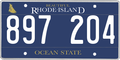 RI license plate 897204