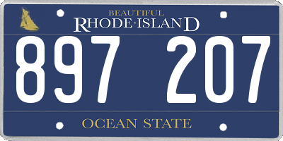 RI license plate 897207