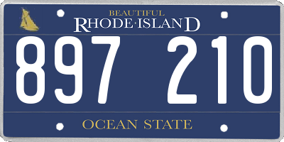 RI license plate 897210
