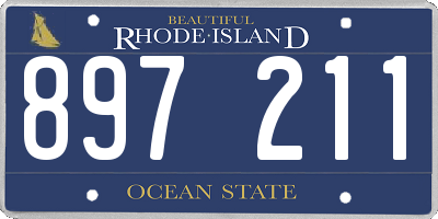 RI license plate 897211