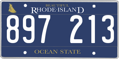 RI license plate 897213