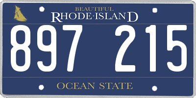 RI license plate 897215
