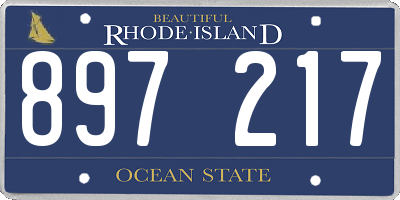 RI license plate 897217