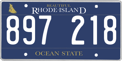 RI license plate 897218