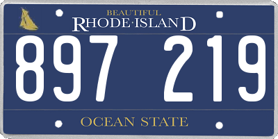 RI license plate 897219