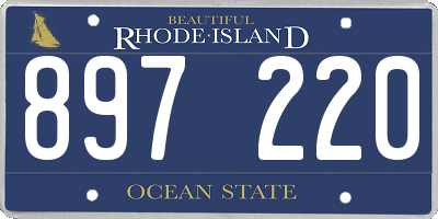 RI license plate 897220