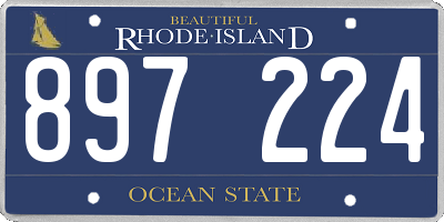 RI license plate 897224