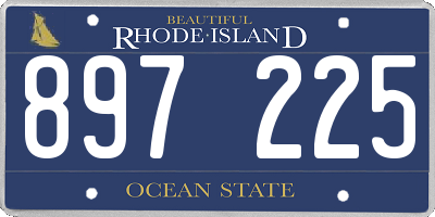 RI license plate 897225