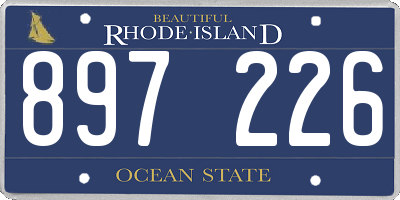 RI license plate 897226
