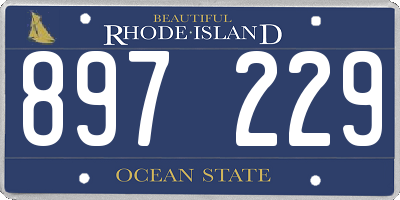 RI license plate 897229